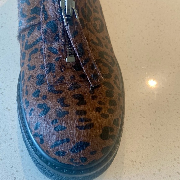 8.5 🔖 AEROSOLES Leopard Vale Suede Boots Zip Front Faux Fur Look - Picture 9 of 10